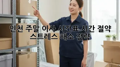 인천 주말 이사 시간표: 시간 절약 & 스트레스 해소 전략!