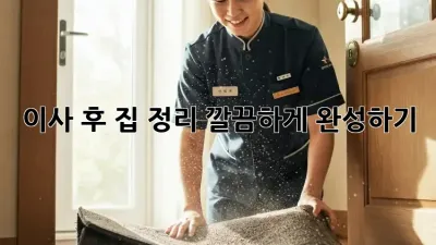 이사 후 집 정리, 깔끔하게 완성하기! ✨